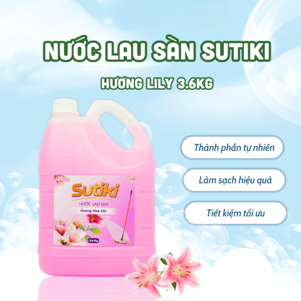 Nước lau sàn Sutiki hương Lily 3.6kg