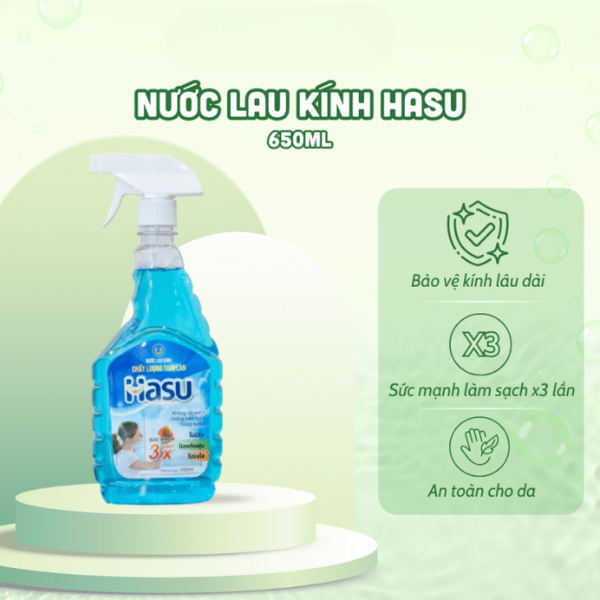 Nước lau kính Hasu 650ml